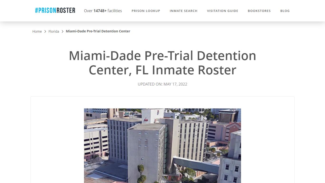 Miami-Dade Pre-Trial Detention Center, FL Inmate Roster