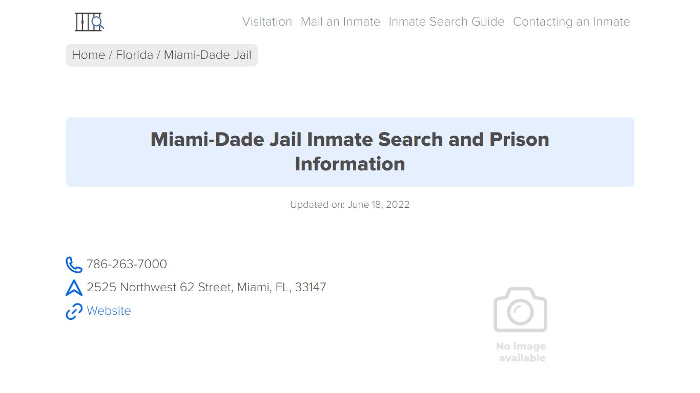 Miami-Dade Jail Inmate Search, Visitation, Phone no ...